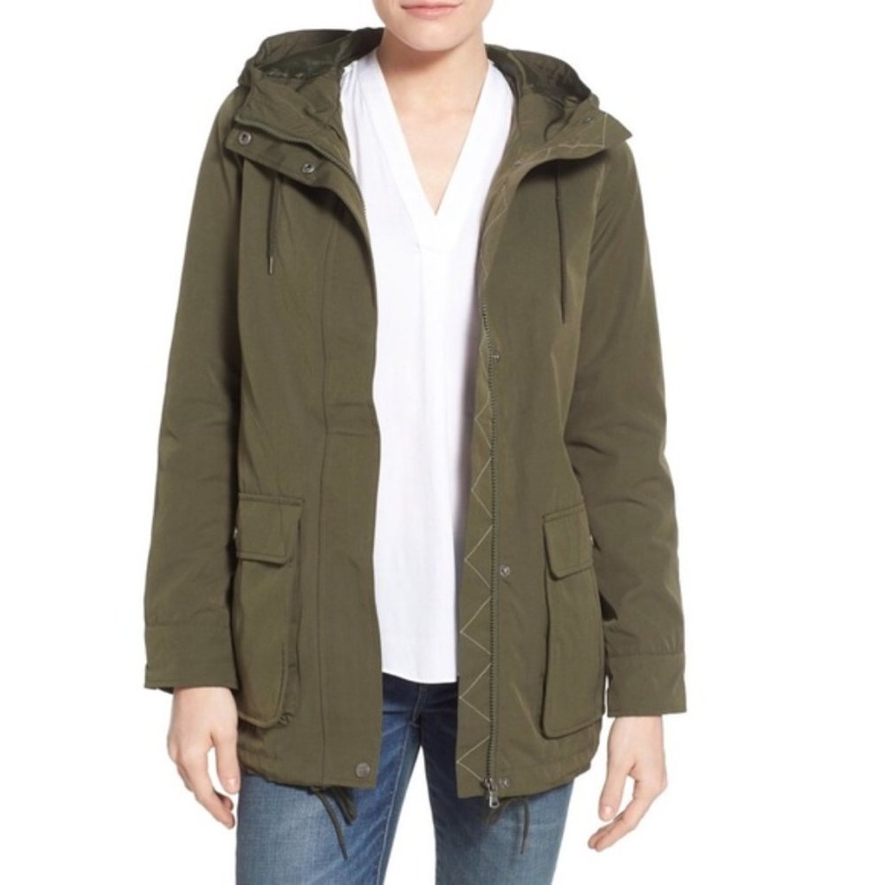 "Women's Levi's Army Green Hooded Swing Jacket | Size Small"